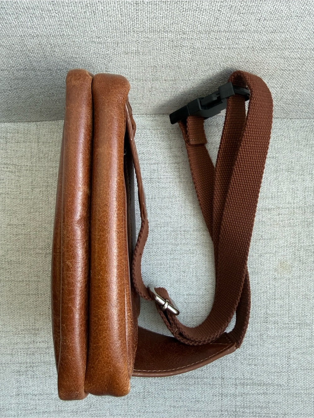 Auliv Brown Genuine Leather Fanny Pack, Hip Pack - Picture 15 of 16